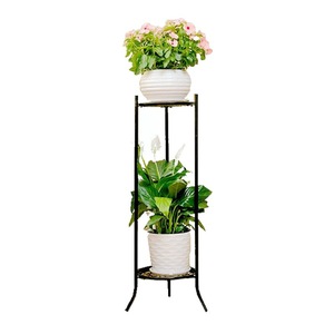 Support à fleurs en fer forgé de style européen, à plusieurs niveaux, circulaire, autoportant, pour balcon intérieur, présentoir de plantes, décoration de salon - Product Image 5