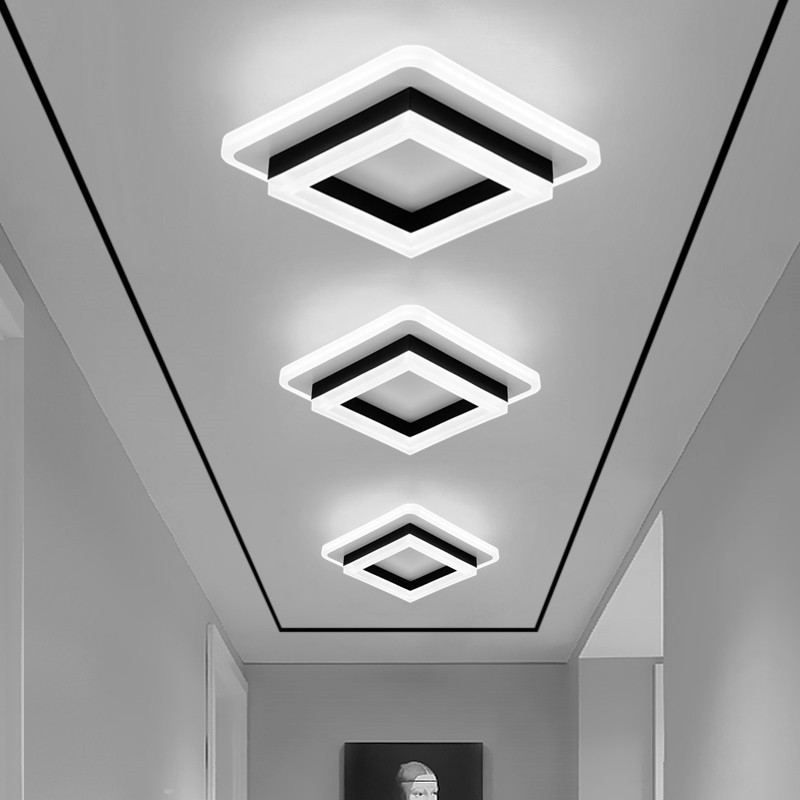 2025 Modern Nordic Light Fixtures Pop Square Acrylic Lamp Ceiling Home Decoration Hallway Corridor Led Ceiling Light · image 2