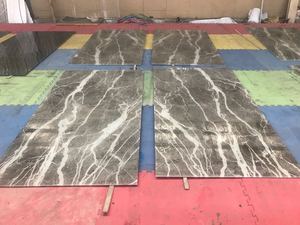 Mờ trở lại ánh sáng màu xám đá cẩm thạch mỏng đá Veneer kính được hỗ trợ cho tường - Product Image 6