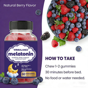 Gummies à la mélatonine en marque privée OEM 3 mg 5 mg 10 mg Sans sucre Vegan Complément alimentaire pour le sommeil Aide à s'endormir plus rapidement - Product Image 3