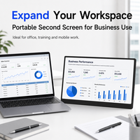 Écran portable GetMi OEM personnalisé de 15,6 pouces avec lecteur multimédia intégré, haut-parleurs doubles, USB C, vidéo sans fil, moniteur portable