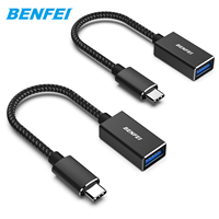 BENFEI Lot de 2 adaptateurs USB-C USB 3.0 OTG (Modèle 000262black-2p) Sortie CC 100 % compatible OEM Neuf État neuf Confidential