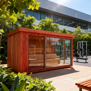 Sauna <span class=keywords><strong>de</strong></span> Recuperación para Atletas Profesionales, Cabina Cuadrada Grande para Exteriores, Comercial, para 10 Personas, para Clubes Deportivos <span class=keywords><strong>y</strong></span> Gimnasios - Product Image 4