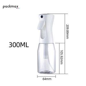 Bouteille de pulvérisation continue 300 ml pour coiffure, micro-étiquette, pulvérisateur à pompe en plastique pour salon de coiffure, savon liquide - Product Image 4