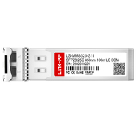 Modul SFP28 25G 100m Duplex LC 850nm VCSEL SFP Transceiver Serat Optik Multimode