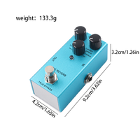 Pédale de réverbération numérique pour guitare électrique, effet unique, 9 modes : salle, hall, chorus, ressort, flanger, Eaho, True Bypass