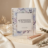 Carnet de planification de mariage A4 de luxe personnalisé avec couverture rigide et spirale, 8*10 pouces, organisateur et livre d'or de mariage, papier d'impression