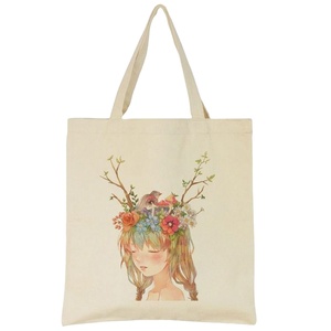 Eco-Friendly Cotton <b>Canvas</b> <b>Shopper</b> <b>Bags</b> for Women Reusable Grocery Tote with Custom Logo - Product Image 1