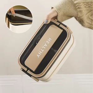 Portable Custom School Kids Single Tier Plastic Tiffin Bento <b>Lunch</b> <b>Box</b> Insulated Heatable Leak Proof 1-3L Multi Compartment - Product Image 3
