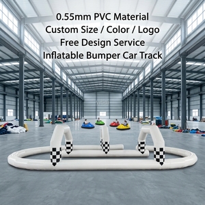 Voitures à bascule gonflables pour enfants, nouvelle conception personnalisée, imperméables, en PVC, avec piste de course et tunnel - Product Image 4
