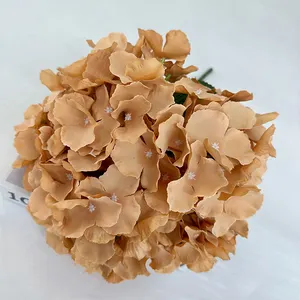 고품질 가짜 TIANYUAN 5 포크 대형 꽃잎 수국 인공 리얼 터치 수국 꽃 홈 웨딩 장식