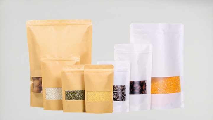Recyclable Kraft Paper Food Bag - Zip Lock Stand up Pouch