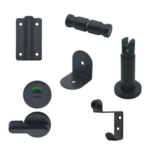 Accessoires de cloison de toilette publique de haute qualité de style espagnol 304 en acier inoxydable noir - Product Image 1