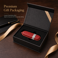 Flashdisk Kulit Logo Kustom USB 2.0 Baru Grosir Hadiah Promosi 8GB-64GB Memory Stick