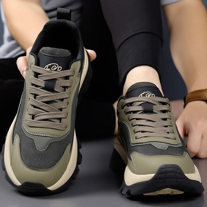 Men's Winter Warm Plush Lined Cow Leather Walking Shoes Round <b>Toe</b> Rubber Outsole Anti Slip Thick Sole Casual Sport Low Heel - Product Image 3