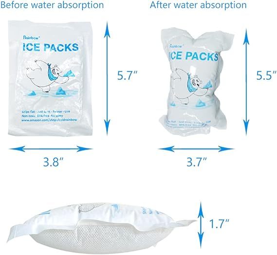 AUZPFRUM Packs de glace réutilisables pour l'expédition et les glacières pour l'expédition d'aliments congelés pour sacs à déjeuner, feuilles de glace froide longue durée pour le transport des AUZPFRUM Packs de glace réutilisables pour l'expédition et les glacières pour l'expédition d'aliments congelés pour sacs à déjeuner, feuilles de glace froide longue durée pour le transport des