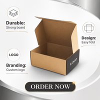 Boîtes d'expédition pliables en carton kraft ondulé pour vêtements et cosmétiques, emballage express écologique en gros