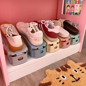 1PCS AdjustableShoe StackerShoeSlotsOrganizer Shoe Slots Space Saver Double Deck Shoe RackHolderforCloset Organization - Product Image 4