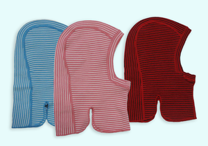 <span class=keywords><strong>Gorro</strong></span> de Lana Merino para Bebé, Marca Solarwool, Diseño Personalizado OEM, <span class=keywords><strong>Invierno</strong></span>, Resistente al Viento, Transpirable, con Rayas Azules y Blancas - Product Image 2