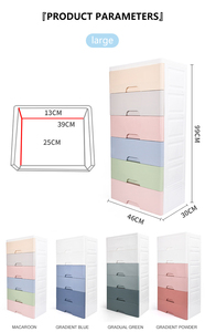 Armadio colorato multistrato stile coreano di <span class=keywords><strong>plastica</strong></span> con stampaggio ad iniezione per soggiorno vestiti per bambini scarpe da letto - Product Image 2