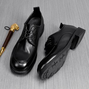 Chaussures habillées décontractées polyvalentes haut de gamme pour hommes, style Oxford, en cuir véritable, imperméables, pour l'automne - Product Image 1