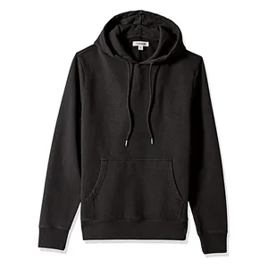 Custom men black winter slim fit hoodies custom logo anti shrink and pilling warm common wear in usual