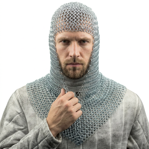 Casco de Malla Metálica Medieval con Protección para el Cuello, Estilo Antiguo, Cobertura Completa para la Cabeza - Product Image 1