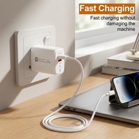 Adaptateur de voyage Cantell EU AU PPS 20W 25W GaN PD Type USB C Charge rapide Prise de charge rapide pour iPhone Samsung