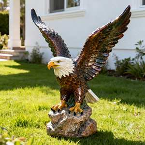 Escultura de Águia de Bronze Personalizada em Grande Escala, Escultura Tradicional de Bronze Fundido, Estátua de Águia de Bronze em Tamanho Real - Product Image 1