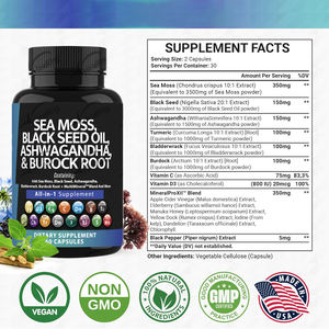 Cápsulas <span class=keywords><strong>de</strong></span> <span class=keywords><strong>Extracto</strong></span> <span class=keywords><strong>de</strong></span> Cúrcuma Avanzado Plus OEM 95%, Complejo <span class=keywords><strong>de</strong></span> Musgo Marino Irlandés con Alga Marina y Raíz <span class=keywords><strong>de</strong></span> Bardana para Adultos - Product Image 3