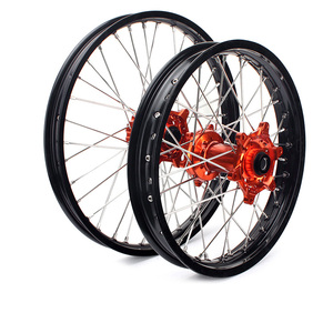 Juego de llantas de aluminio con radios traseros delanteros <span class=keywords><strong>Supermoto</strong></span> 21 "* 18" - Product Image 2