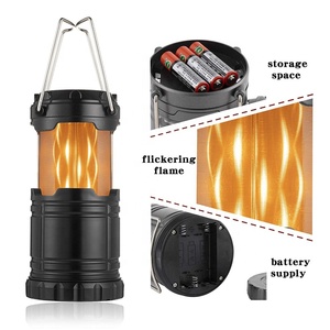 <span class=keywords><strong>Lanterna</strong></span> da Campeggio LED Portatile Mini Pieghevole con Effetto Fiamma Tremolante per Decorazione Tenda Esterna - Product Image 2