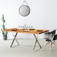 Pieds de Table en forme de X, cadre moderne robuste, carré, bureau, Restaurant, banc, bureau, métal, café, salle à manger, pieds de Table en acier inoxydable