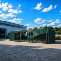 Bureau modulaire préfabriqué de luxe en conteneur maritime de 40 pieds avec fenêtres géométriques personnalisées pour espace de travail commercial