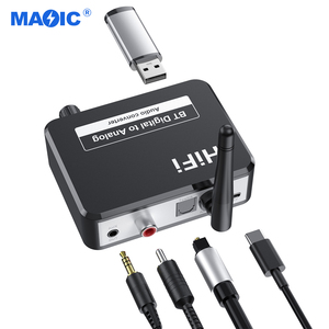 <span class=keywords><strong>Convertidor</strong></span> de Audio Digital a Analógico CE HIFI, BT5.2, Compatible con Disco U, Adaptador de Audio con Cable de Fibra Óptica - Product Image 3
