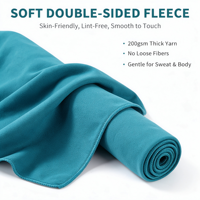 Serviette de sport en microfibre double face en velours, séchage rapide, absorbante, pour la remise en forme, le yoga et l'entraînement