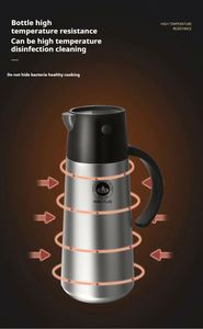 Nouveautés 2024 - Accessoires - Distributeur d'huile d'olive et de vinaigre de cuisine en acier inoxydable 304 de 600 ml pour la cuisson - Product Image 4