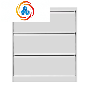 Meuble de classement métallique à 3 tiroirs latéraux, vertical, format A3, économique, sur roulettes - Product Image 1