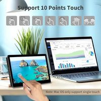 Écran tactile 10,1 pouces IPS 1280x800 60Hz, petit écran secondaire USB-C, tactile 10 points, pour VESA, double haut-parleur
