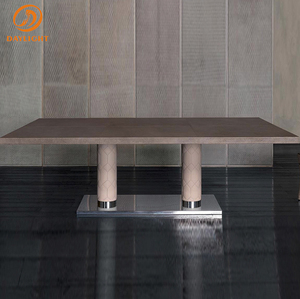 Bộ bàn ăn gỗ Thổ Nhĩ Kỳ hiện đại, sang trọng, cỡ lớn, 8-10-12 chỗ ngồi, phong cách châu Âu, dùng trong nhà - Product Image 2