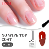 Vente en gros de gel de finition pour verre sans essuyage, super brillant, longue durée, gel de finition trempé, vernis à ongles gel UV soak-off, fournitures pour ongles en gros