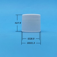 Contenedor químico Tapas de rosca continua PP Plástico acanalado 28mm 415 Tapas de rosca