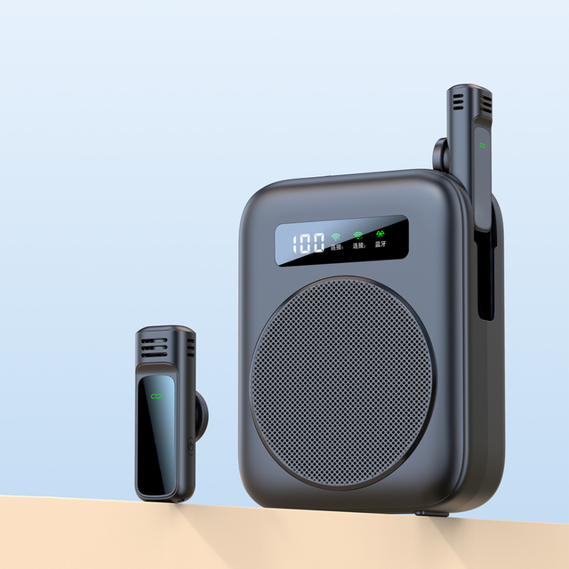 Fashionable Portable Mini USB Speaker, with Stereo Music System and Wireless Microphone for Home Karaoke