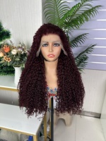 Peluca rizada pixie 13*4 sdd de cabello humano 100% natural de alta densidad
