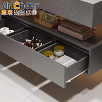 Artcheer vanité de salle de bain en bois moderne, évier Double, armoire de salle de bain étanche
