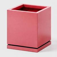 Jardinière carrée en acier inoxydable YISHANG, taille personnalisée pour aménagement paysager commercial, idéale pour les entrées d'hôtels et de centres commerciaux