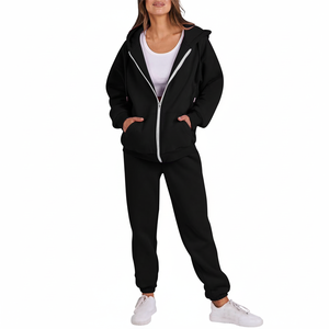2026 nuevo diseño logotipo personalizado señoras Jogger 2 piezas ropa de Fitness chándal Jogging Sportsuit chándales de mujer - Product Image 1