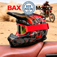 Casque de moto intégral Black Gold Design DOT, casque de moto tout-terrain, casque de course ABS EPS, sécurité garantie