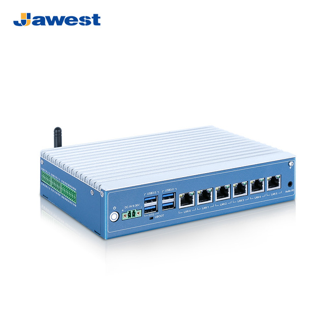 6 Port Gigabit LAN Octa-Core RK3588 Industrial Fanless Mini PC Linux System for Intelligent Industry Embedded Host Computer