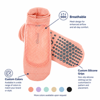Chaussettes de yoga et de pilates en coton tricoté pour femmes, marque privée, été, logo personnalisé ODM